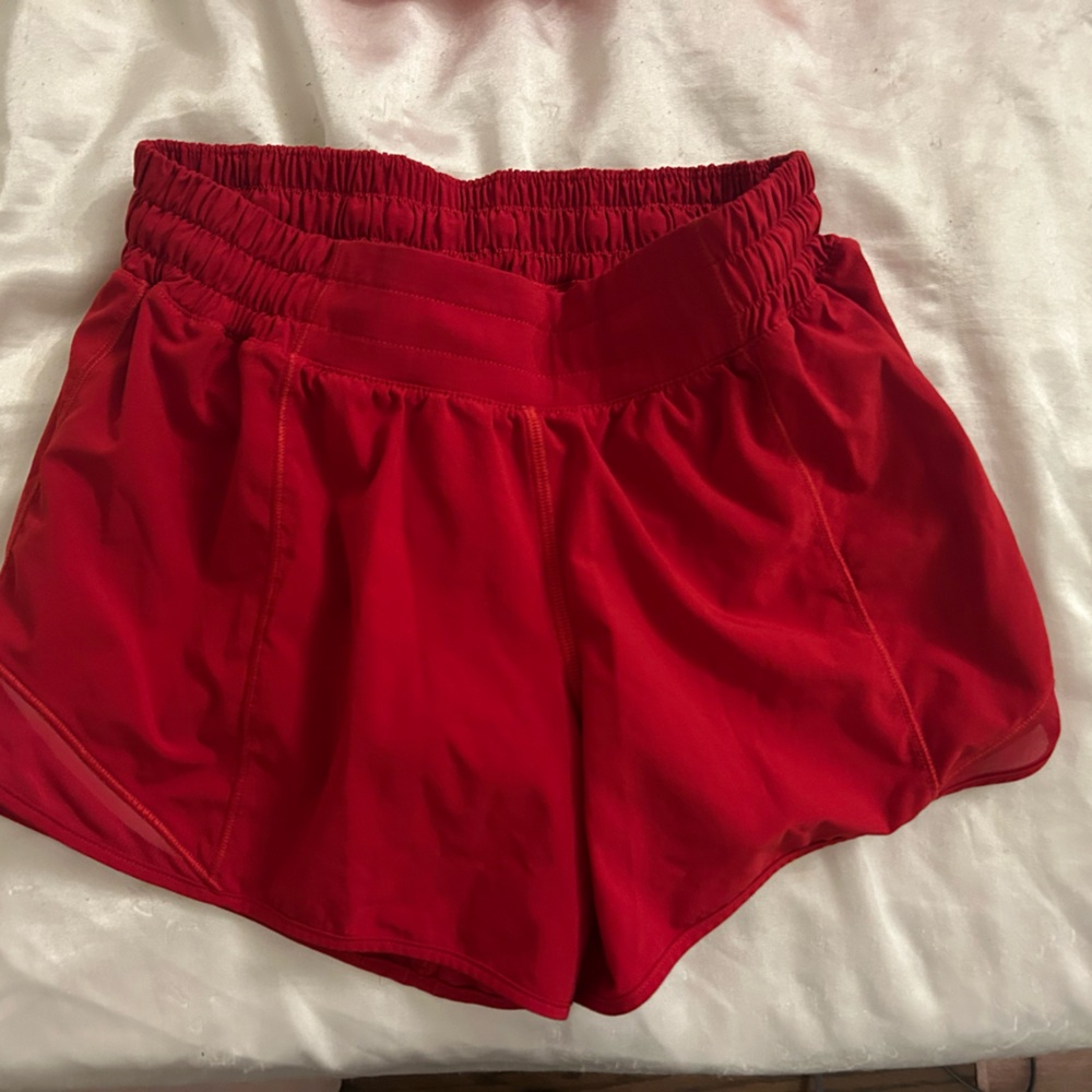 Women's Red Athletic Shorts